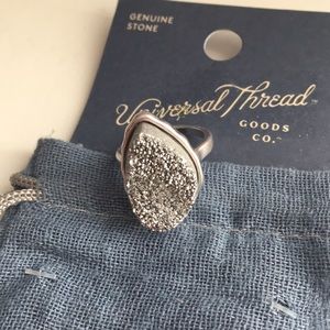 Genuine stone ring